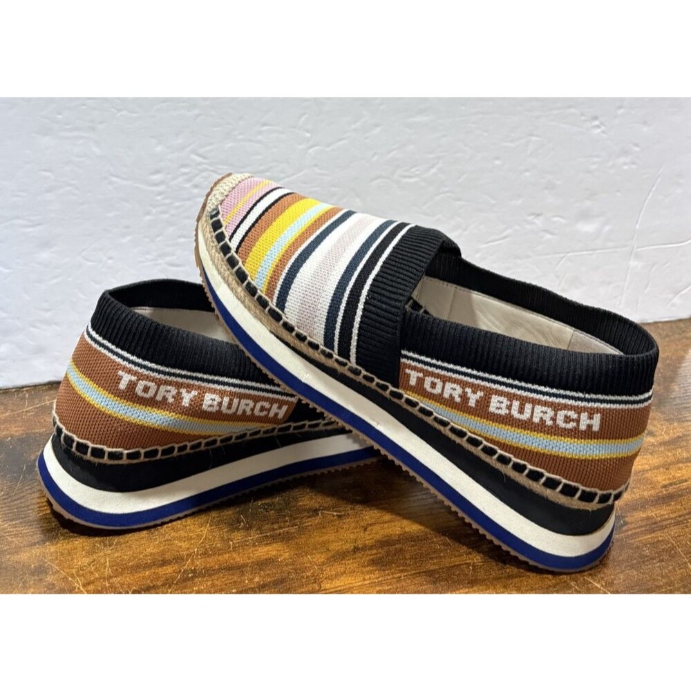 Tory Burch Multicolor Striped Slip-On Flats